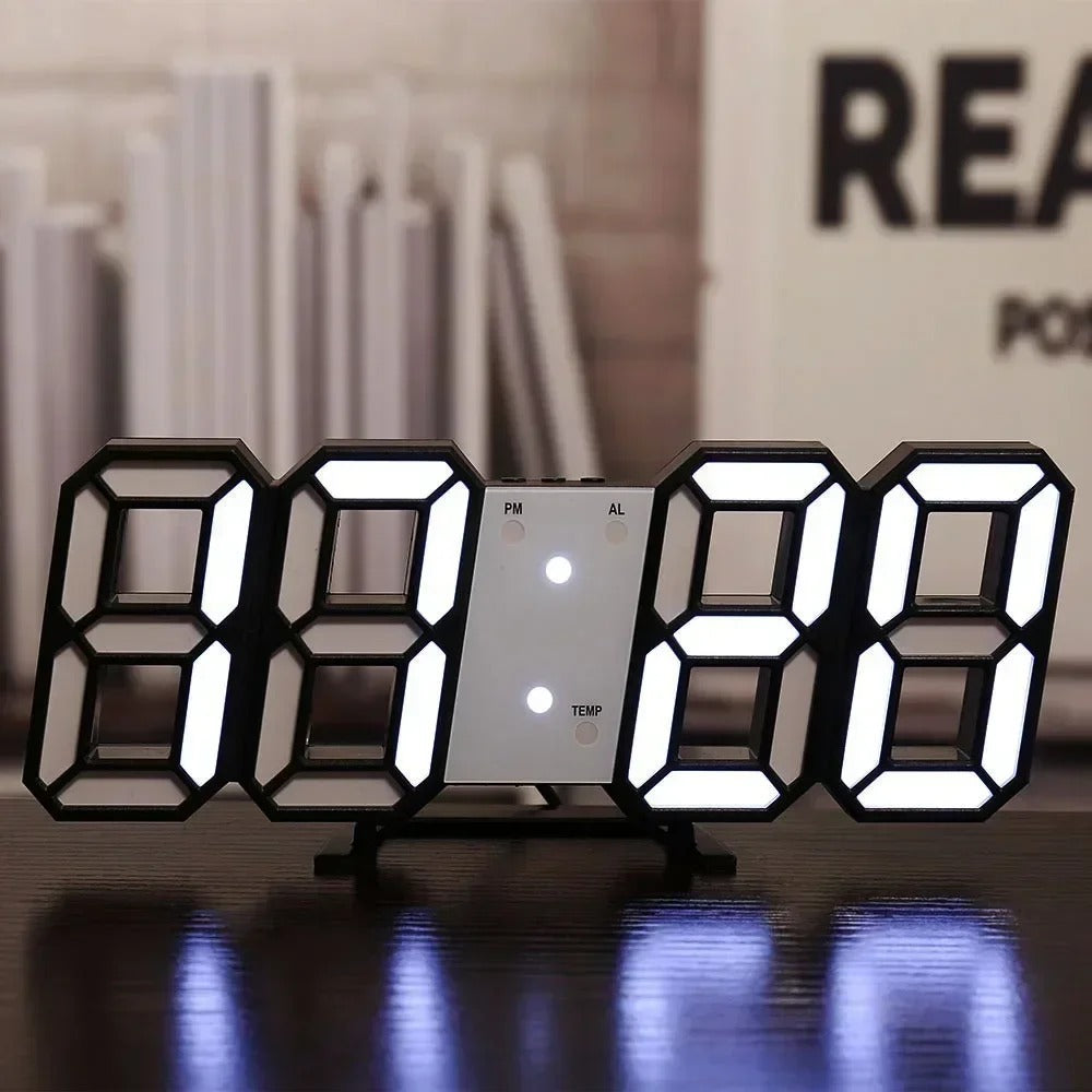 GlowTime™ – 3D LED Wall Clock with Night Mode