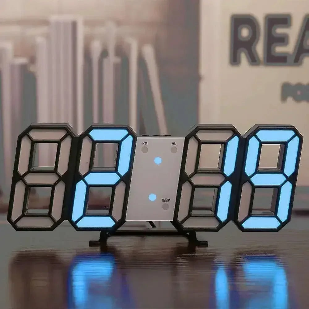 GlowTime™ – 3D LED Wall Clock with Night Mode