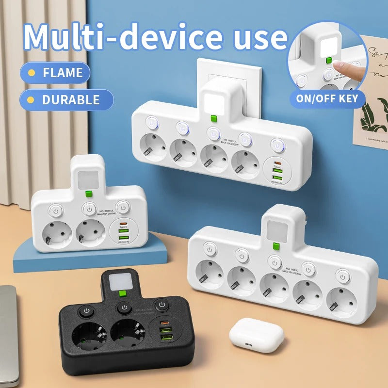 PowerHub™ Pro – Smart Socket with USB & Type-C