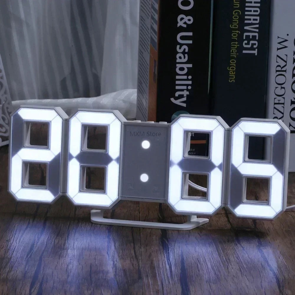 GlowTime™ – 3D LED Wall Clock with Night Mode