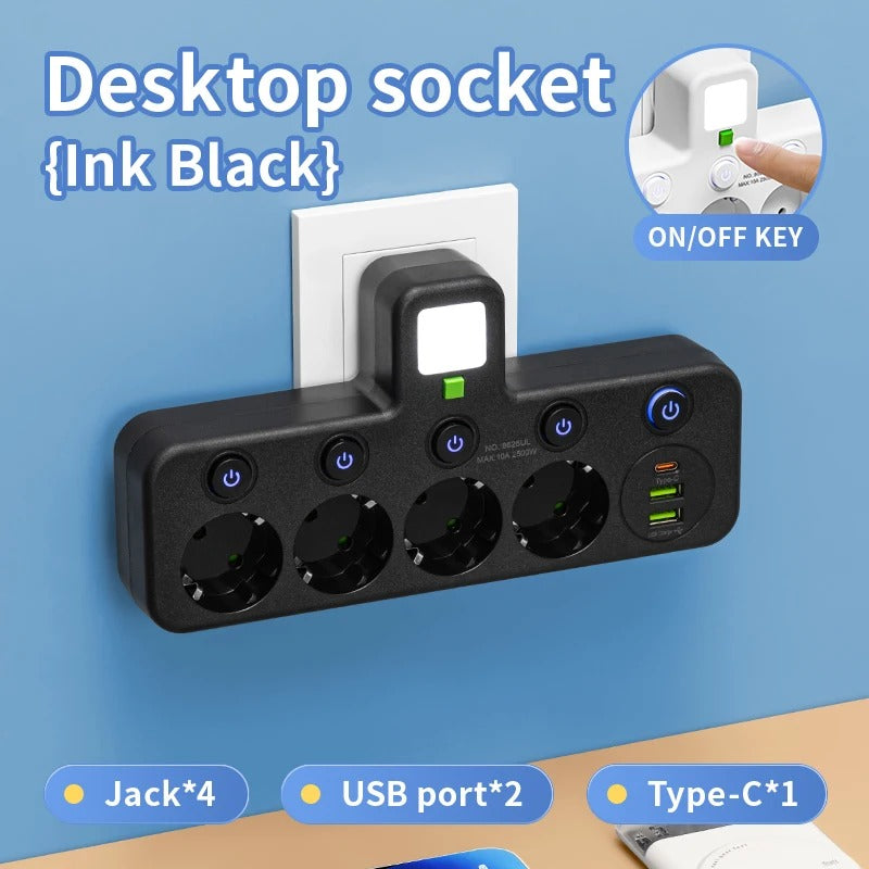 PowerHub™ Pro – Smart Socket with USB & Type-C
