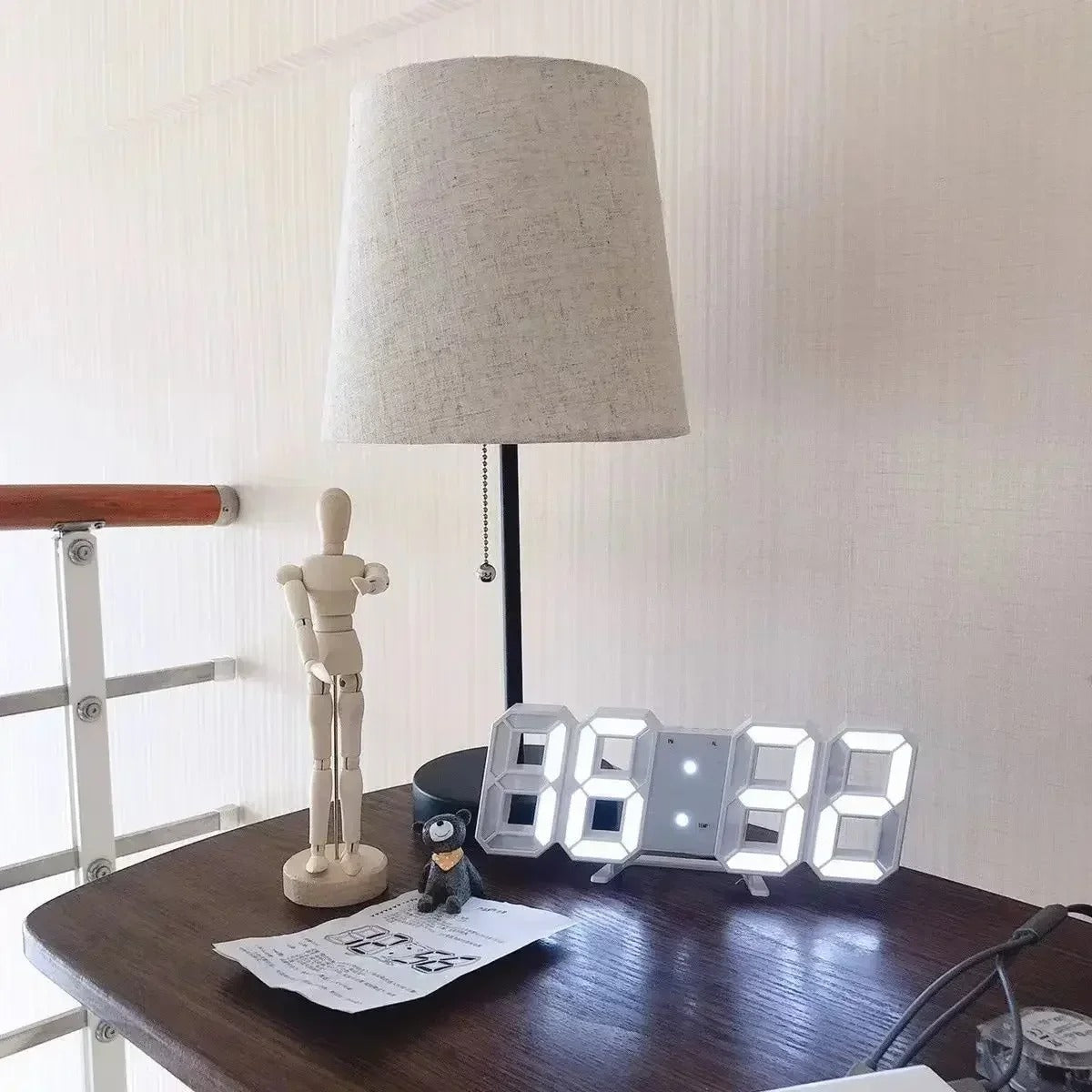 GlowTime™ – 3D LED Wall Clock with Night Mode