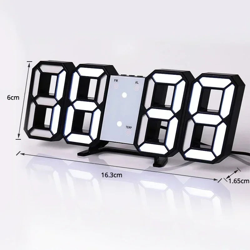GlowTime™ – 3D LED Wall Clock with Night Mode