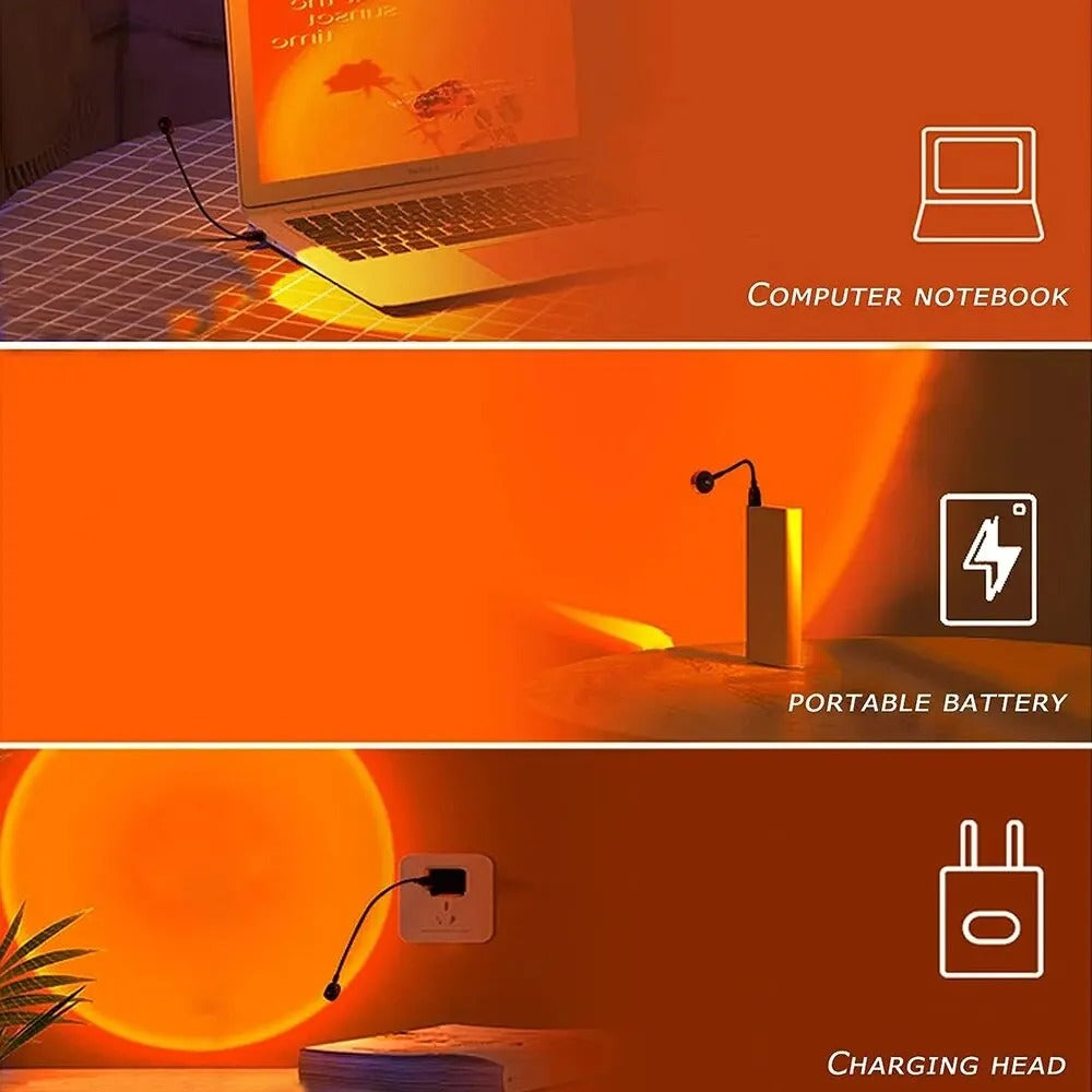 SunFlare™ - USB-zonsondergangsfeerlamp