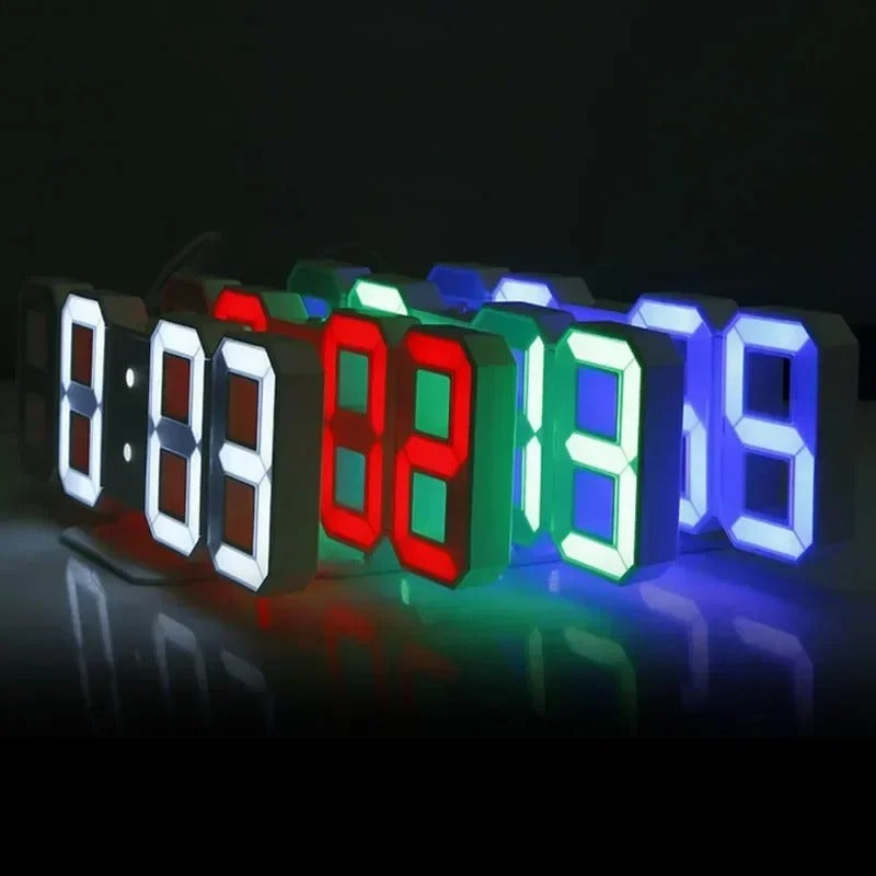 GlowTime™ – 3D LED Wall Clock with Night Mode