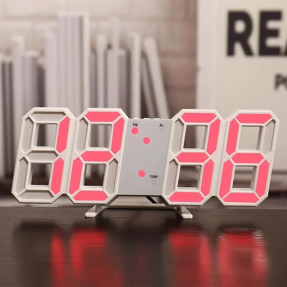 GlowTime™ – 3D LED Wall Clock with Night Mode