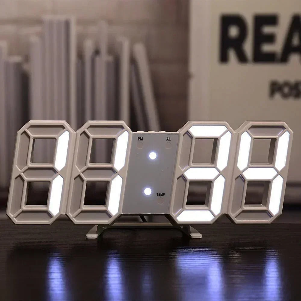 GlowTime™ – 3D LED Wall Clock with Night Mode
