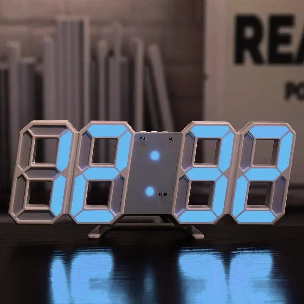 GlowTime™ – 3D LED Wall Clock with Night Mode